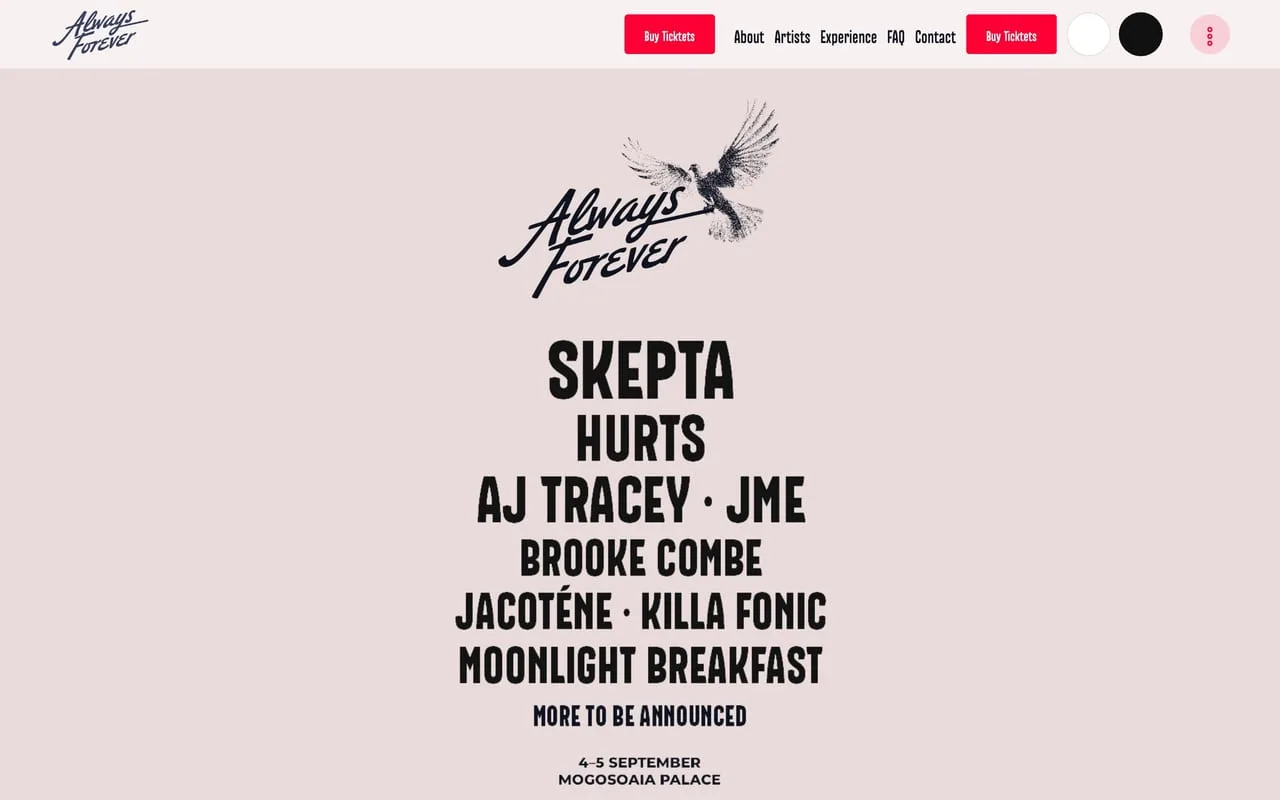 Always Forever Festival — Dezvoltare web