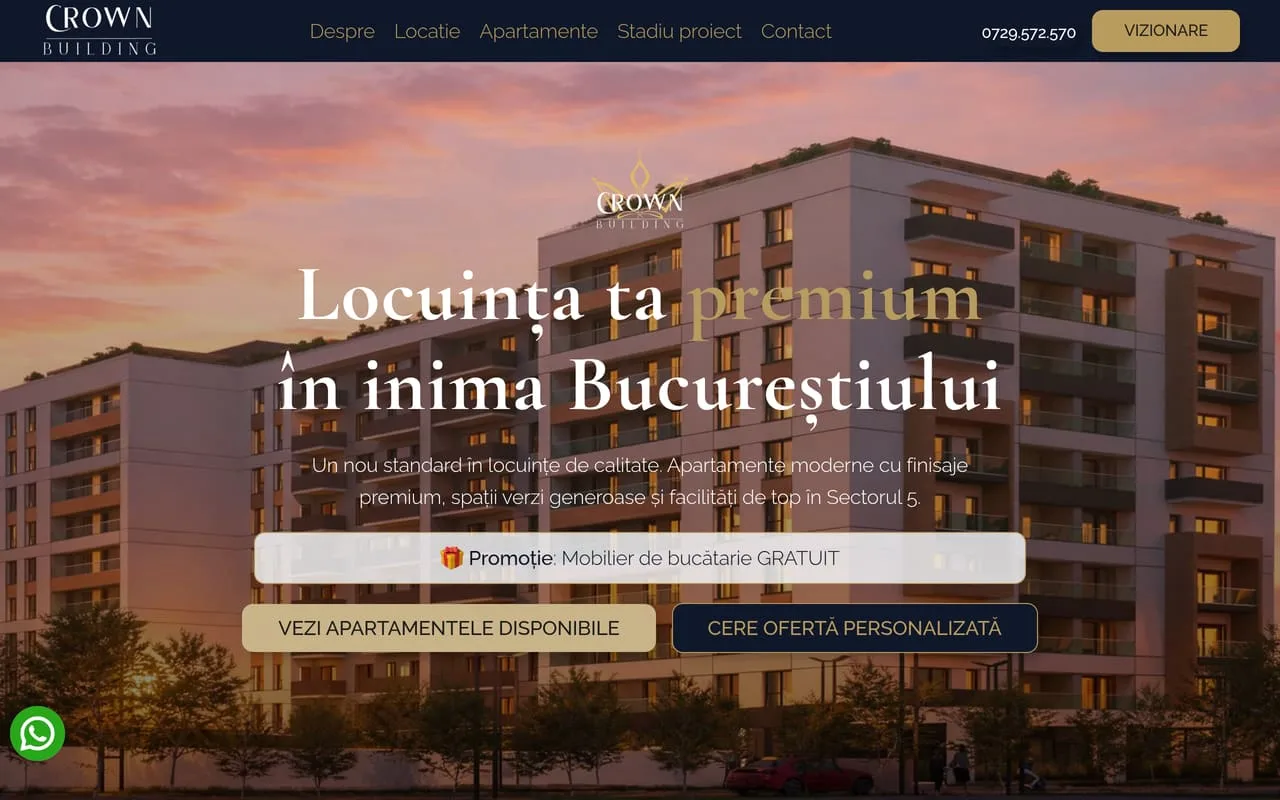 Crown Building — Dezvoltare web