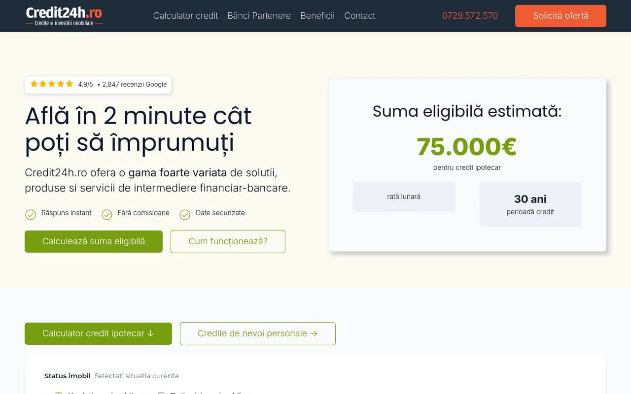 Simulator Credit24h — Dezvoltare aplicații