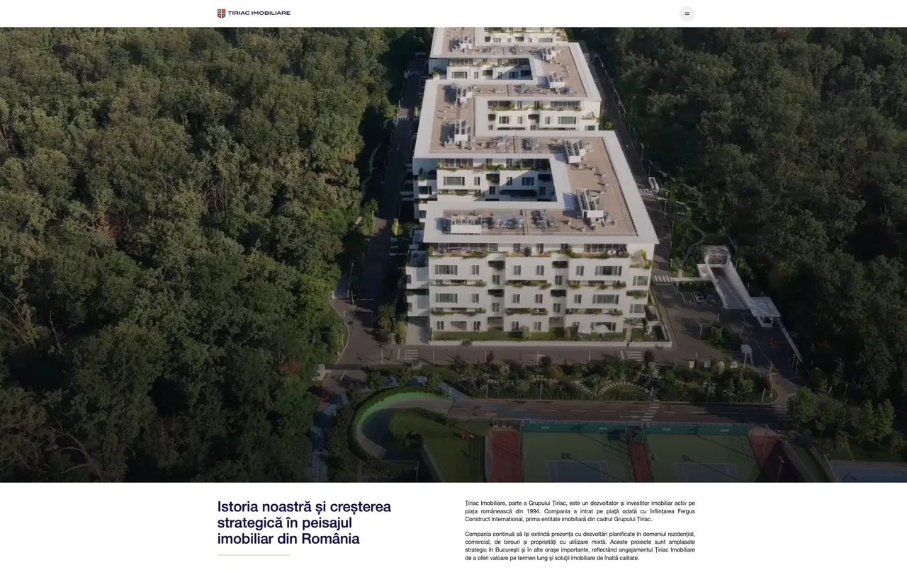 Țiriac Imobiliare — Dezvoltare web