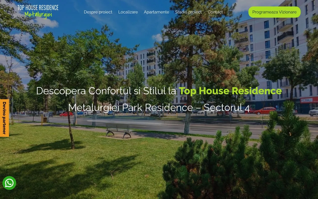 Top House Residence — Dezvoltare web