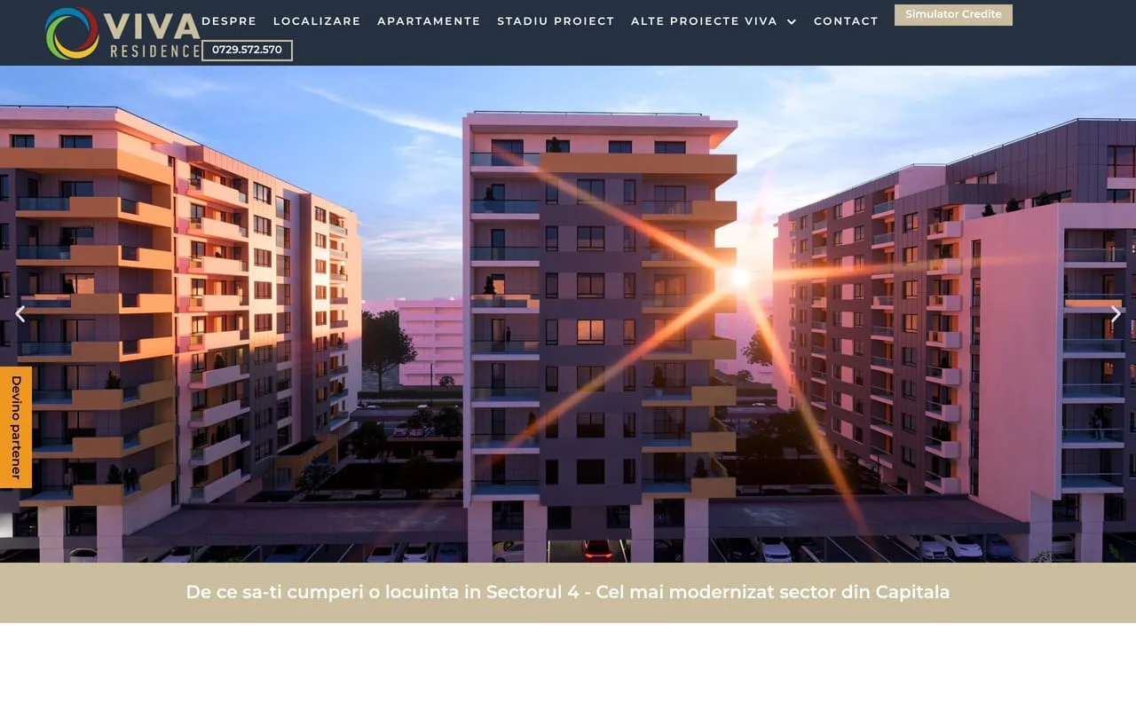 Viva Residence — Dezvoltare web